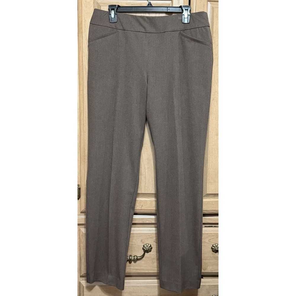 Talbots Dress Pants Womens Size 10 Brown Straight Leg Stretch Career Work Pants